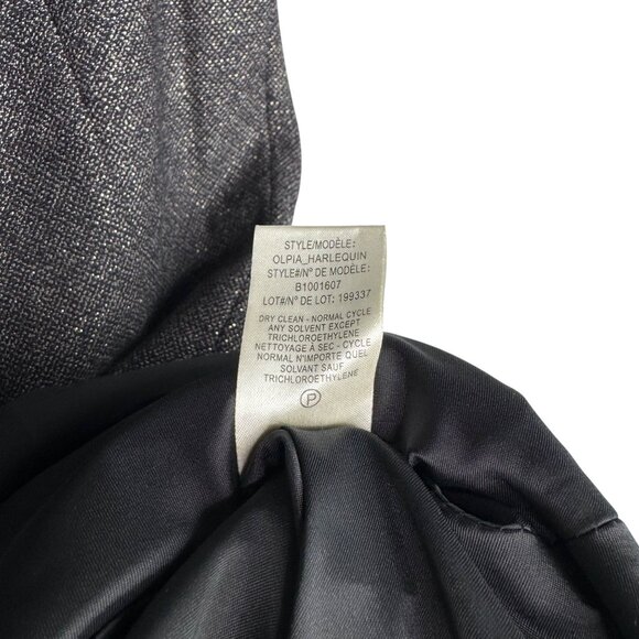 Theory Metallic Thread Dropped Waist Dress Sz 4 Pockets Olpia Harlequin Workwear - Picture 9 of 10